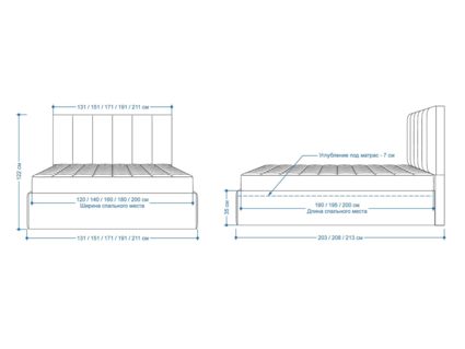 Кровать Lonax Милана велюр Dolly-1 200х200
