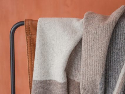 Плед Luxberry STORY бежевый/серый/коричневый 140х200