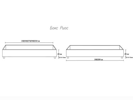 Кровать Димакс Риос Нуар 180х190