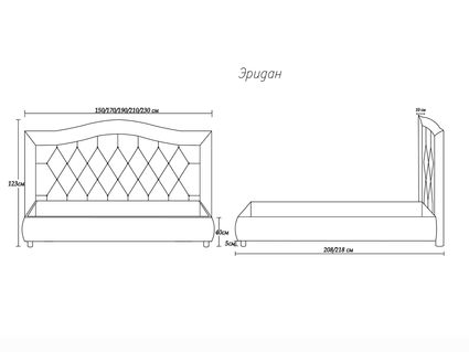 Кровать Димакс Эридан Агат 180х190