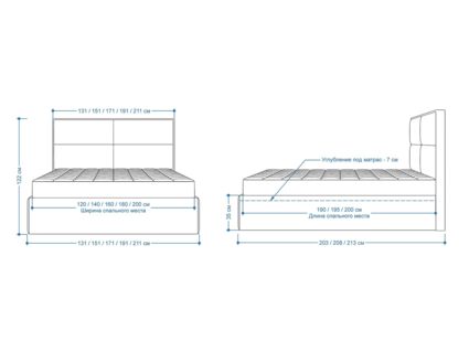 Кровать Lonax Марселла велюр Dolly-3 180х190
