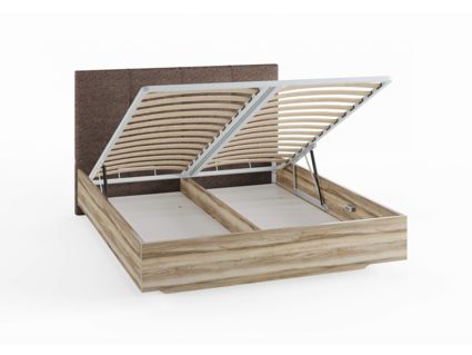 Кровать Сонум Victoria Ясмунд + Кашемир Бежевый (с подъемным механизмом) 90х190