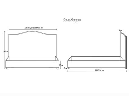 Кровать Димакс Сальвадор Сапфир с подъемным механизмом 90х190