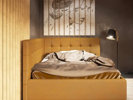 Кровать Nuvola Sabina угловая Velutto 22 (с подъемным механизмом) 200х190