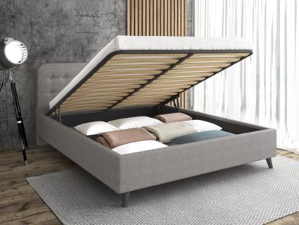 Кровать Sontelle Style Kipso Malta grey с подъемным механизмом 110х190