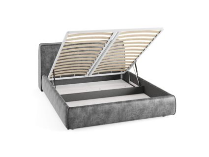 Кровать Сонум Altea Рогожка Пепельная (с подъемным механизмом) 90х200